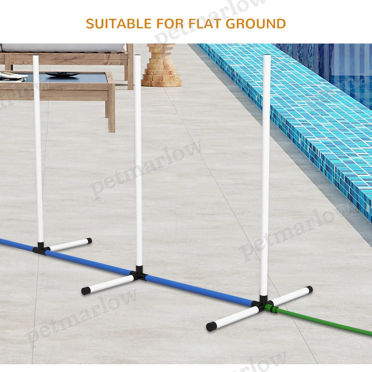 2PCs Dog Agility Kit with Weave Poles – view 5