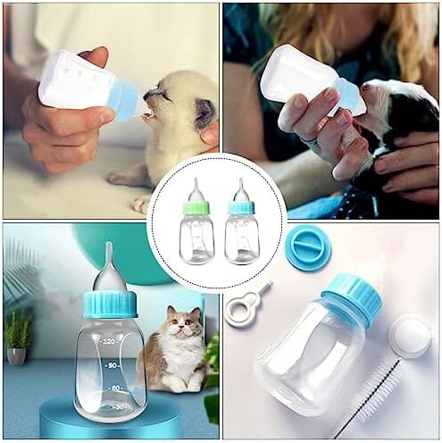 2pcs Kitten Milk Bottle Kit 120ml Puppy Feeding Bottle for Puppies Kitten – view 9