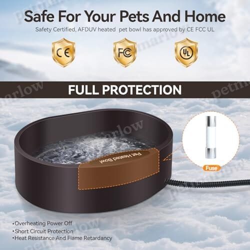 3.7L Automatic Heated Dog Bowl Outdoor with Anti Chew Cord – view 5