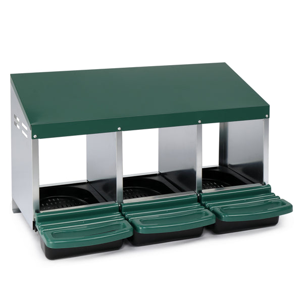 3 Compartment Chicken Nesting Box for Poultry Comfort