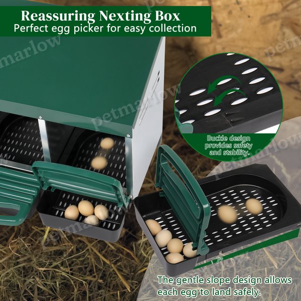 3 Compartment Chicken Nesting Box for Poultry Comfort – view 4