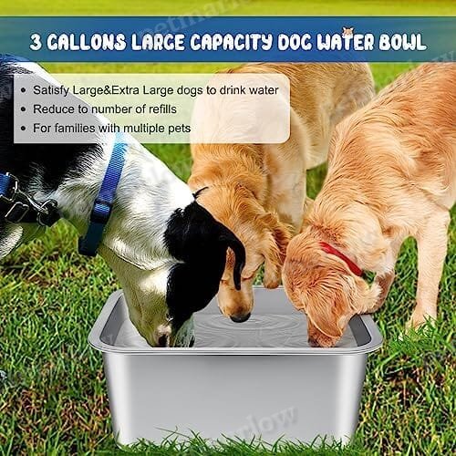 3 Gallons Extra Large Dog Water Bowl for Large Dogs – view 2