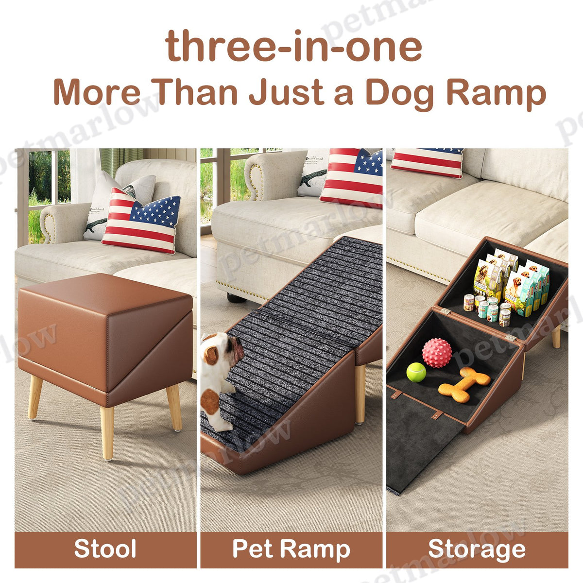3-in-1 Dog Ramp with Hidden Storage for Senior Pets – view 6