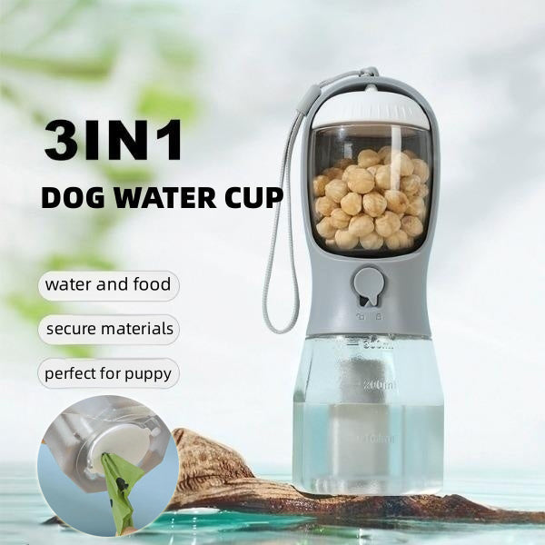 3-in-1 Dog Water & Food Bottle