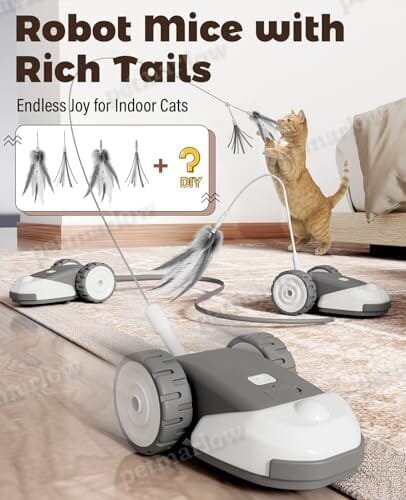 3-in-1 Interactive Cat Toy - 2-Speed Automatic Moving Mouse Cat Toys – view 2