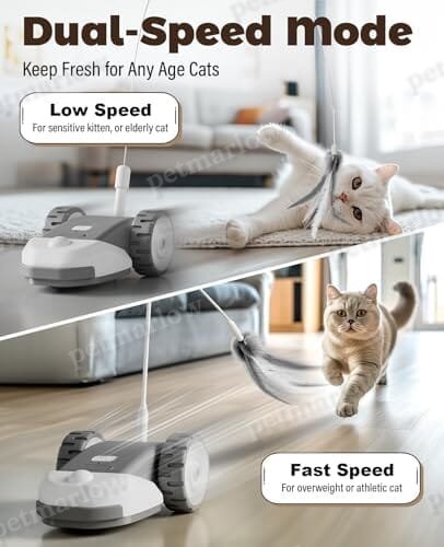 3-in-1 Interactive Cat Toy - 2-Speed Automatic Moving Mouse Cat Toys – view 5