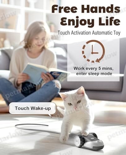 3-in-1 Interactive Cat Toy - 2-Speed Automatic Moving Mouse Cat Toys – view 6