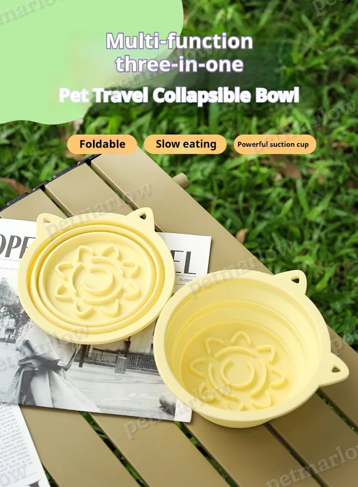 3-in-1 Collapsible Pet Travel Bowl, Silicone – view 5