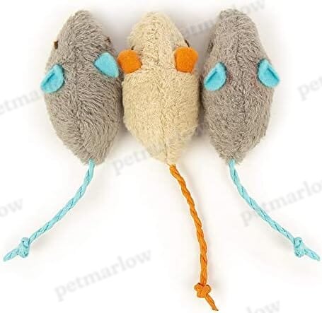 3 Pack Cat Toy Interactive Toy Plush Mouse Shaped Toy – view 2