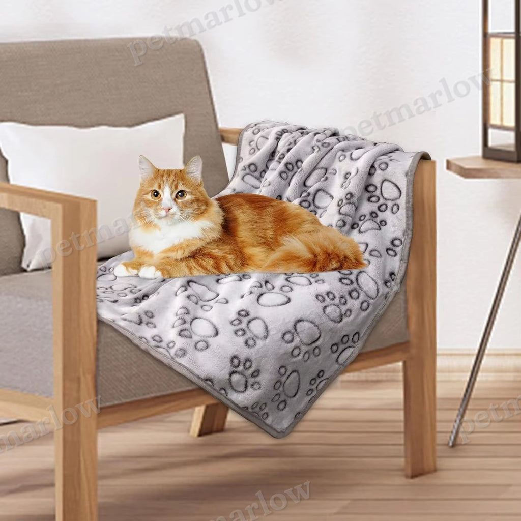 3 Pack Soft Plush Paw Print Dog Blanket – view 5