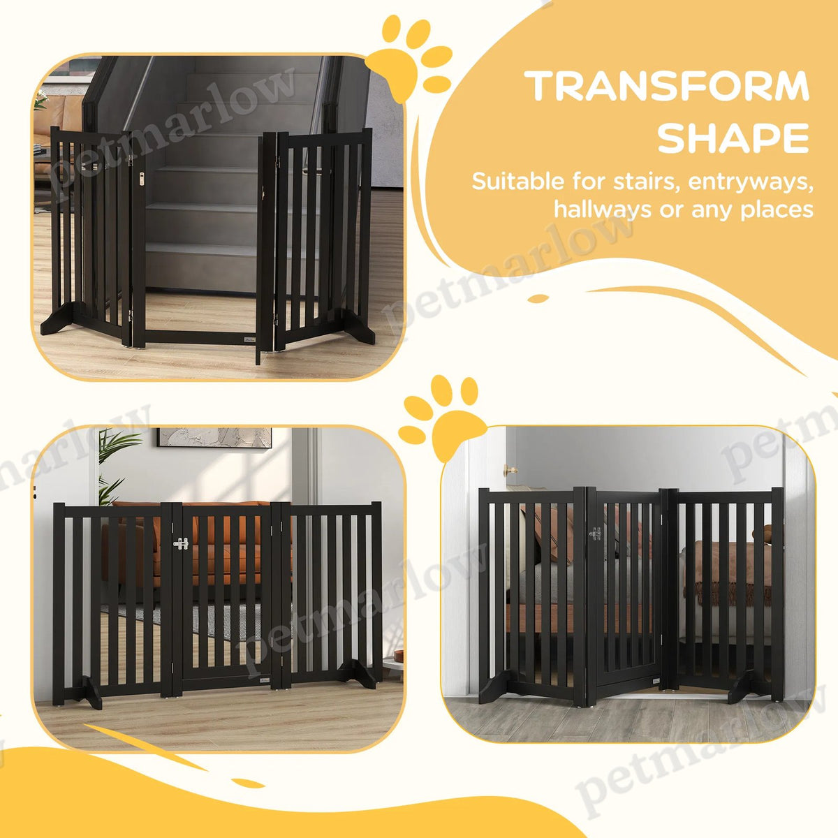 3-Panel Foldable Dog Gate for Medium Dogs – view 3