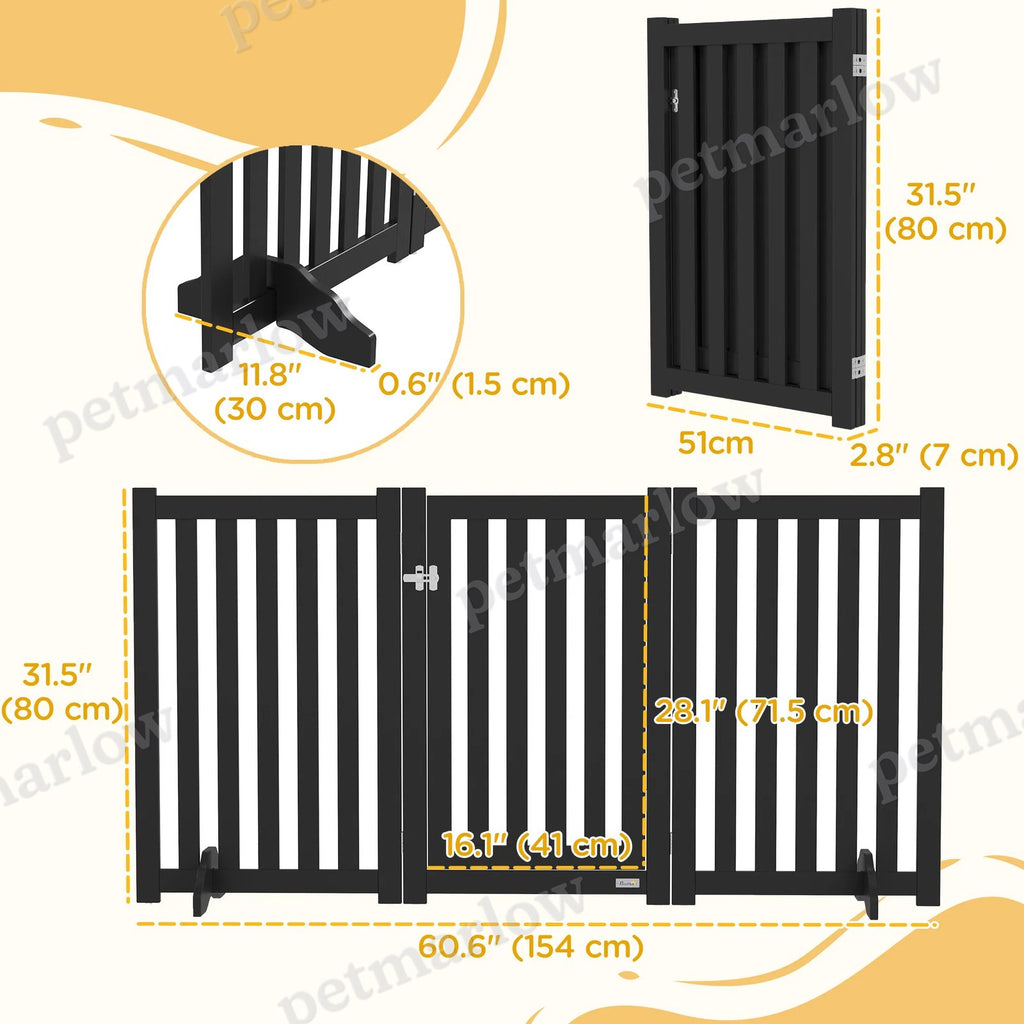 3-Panel Foldable Dog Gate for Medium Dogs – view 4