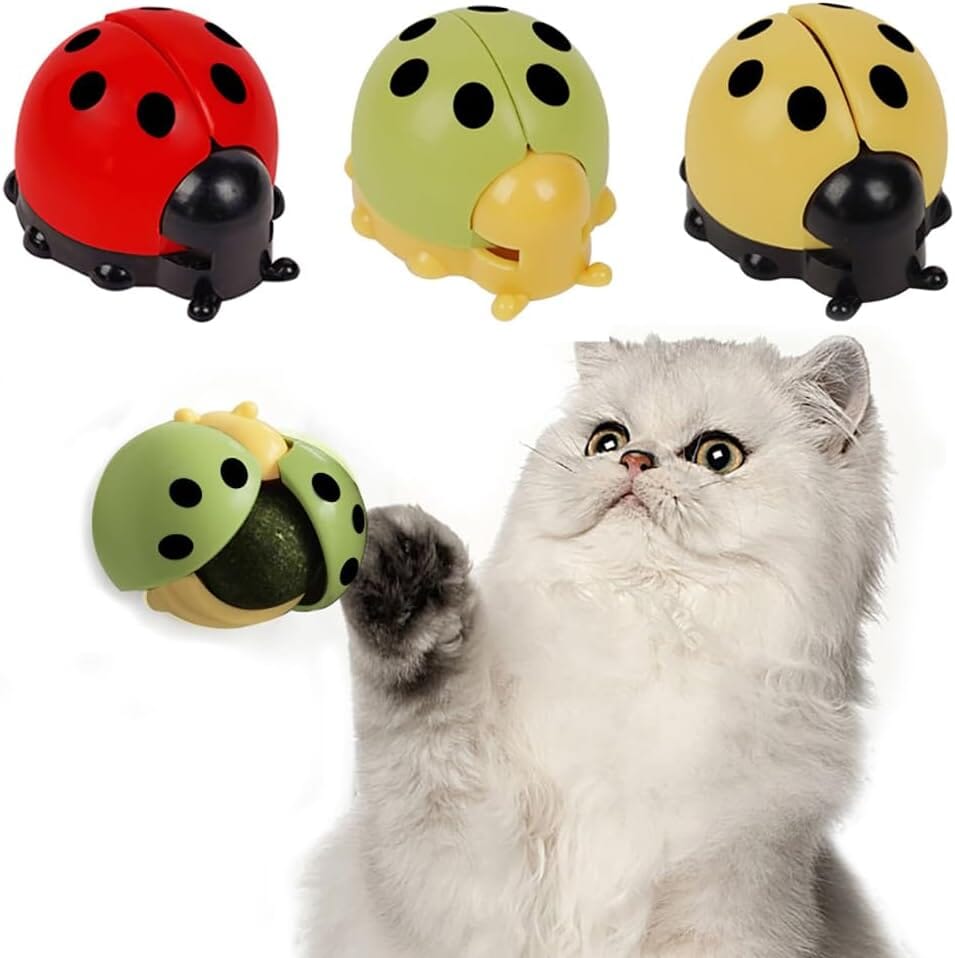 3 Pcs Catnip Toys Balls That Stick on Wall
