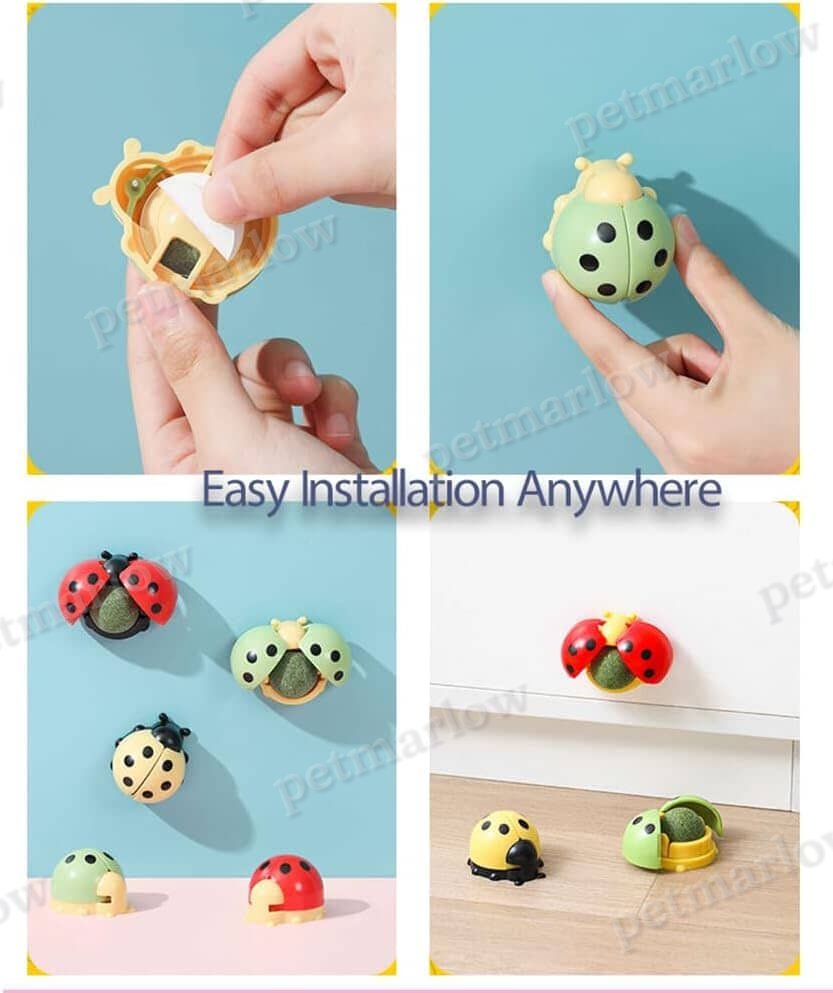 3 Pcs Catnip Toys Balls That Stick on Wall – view 3