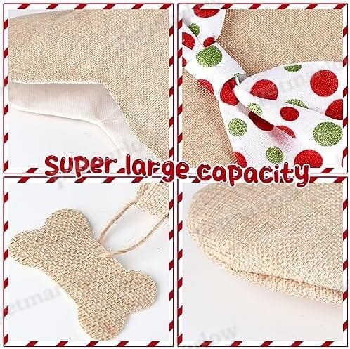 3 Pcs Christmas Pet Dog Stockings – view 4