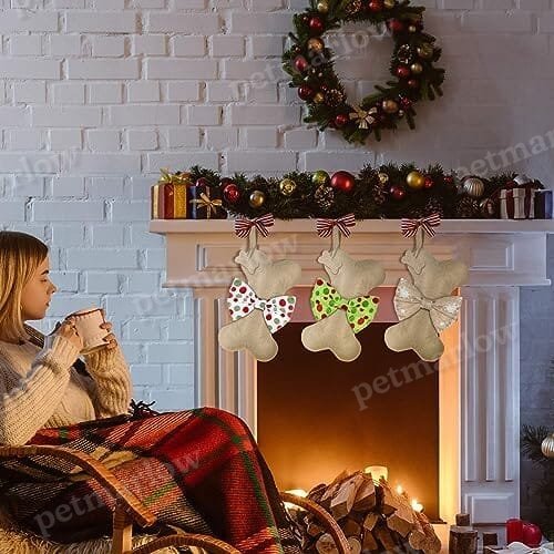 3 Pcs Christmas Pet Dog Stockings – view 5