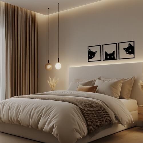 3-Piece Black Cat Art - Wooden Cat Silhouette Decor – view 9