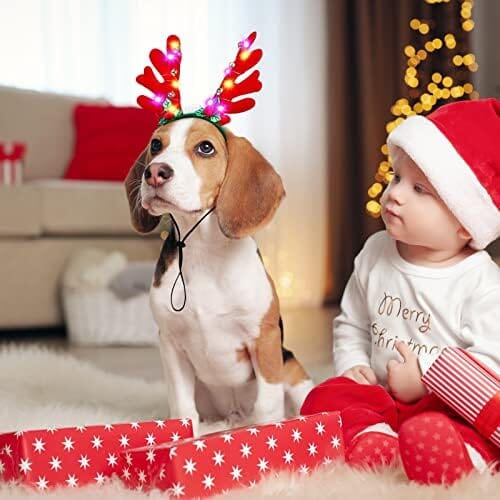 3 Pieces Light up Pet Christmas Headbands LED – view 7