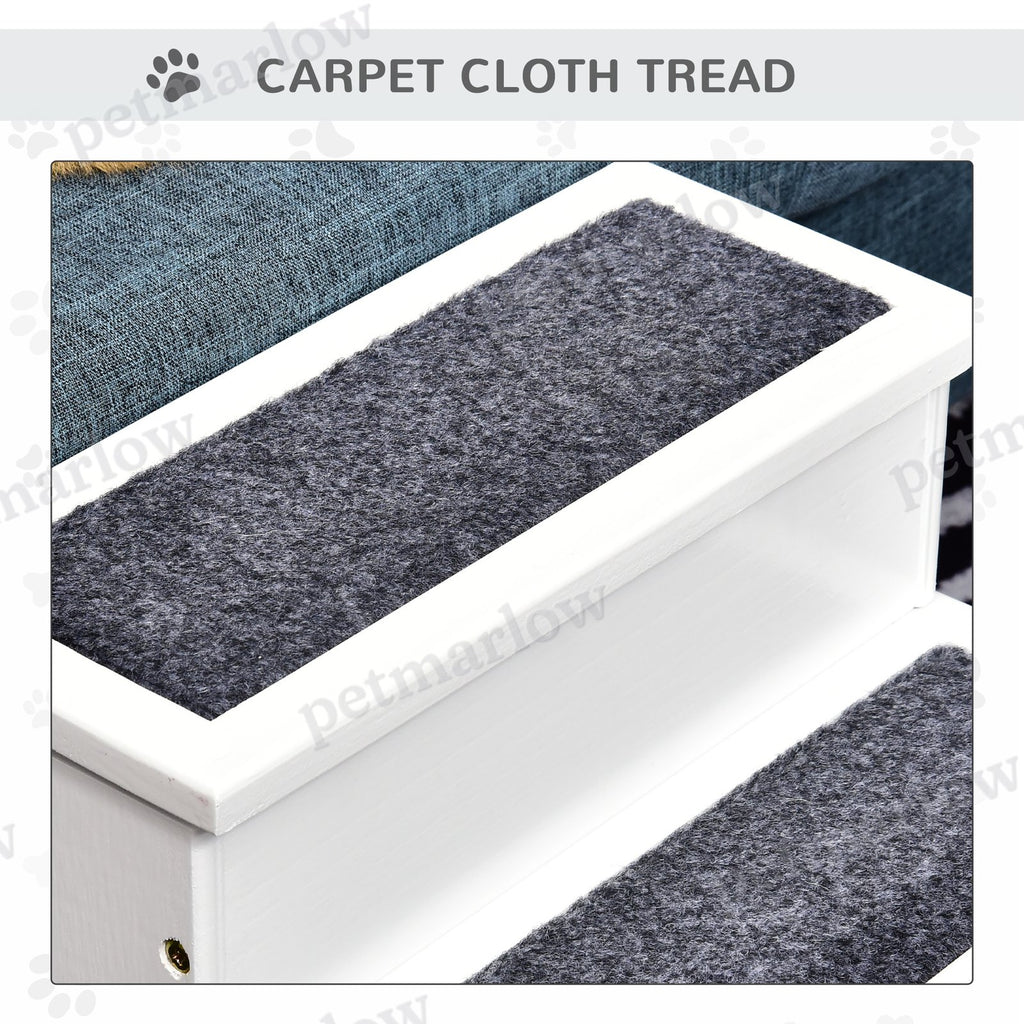 Wooden Carpeted Non-Slip Pet Stairs for Easy Access – view 4