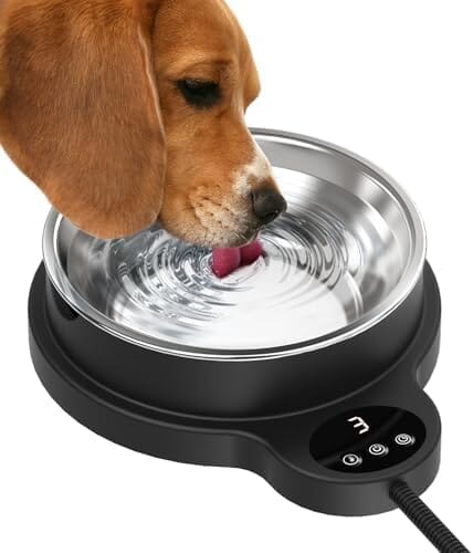 3 Temperature Settings & 12H Timer Outdoor Heated Pet Bowl