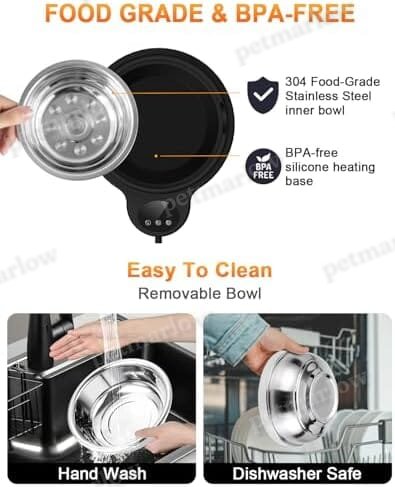 3 Temperature Settings & 12H Timer Outdoor Heated Pet Bowl – view 4