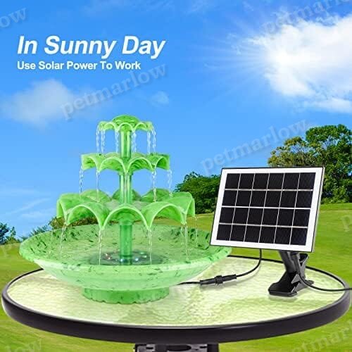 3 Tier DIY Solar Fountain with 24-Hours Working and Lights – view 5