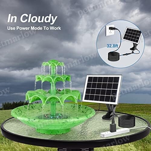 3 Tier DIY Solar Fountain with 24-Hours Working and Lights – view 6