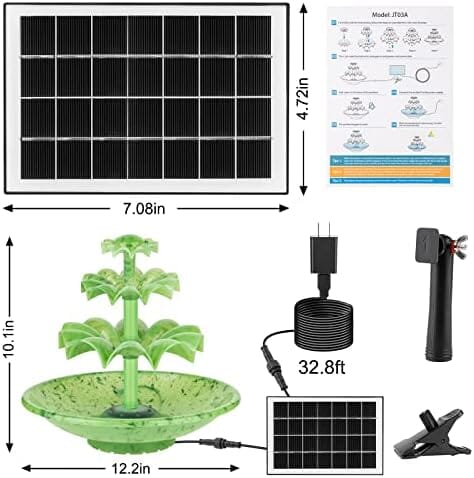 3 Tier DIY Solar Fountain with 24-Hours Working and Lights – view 8