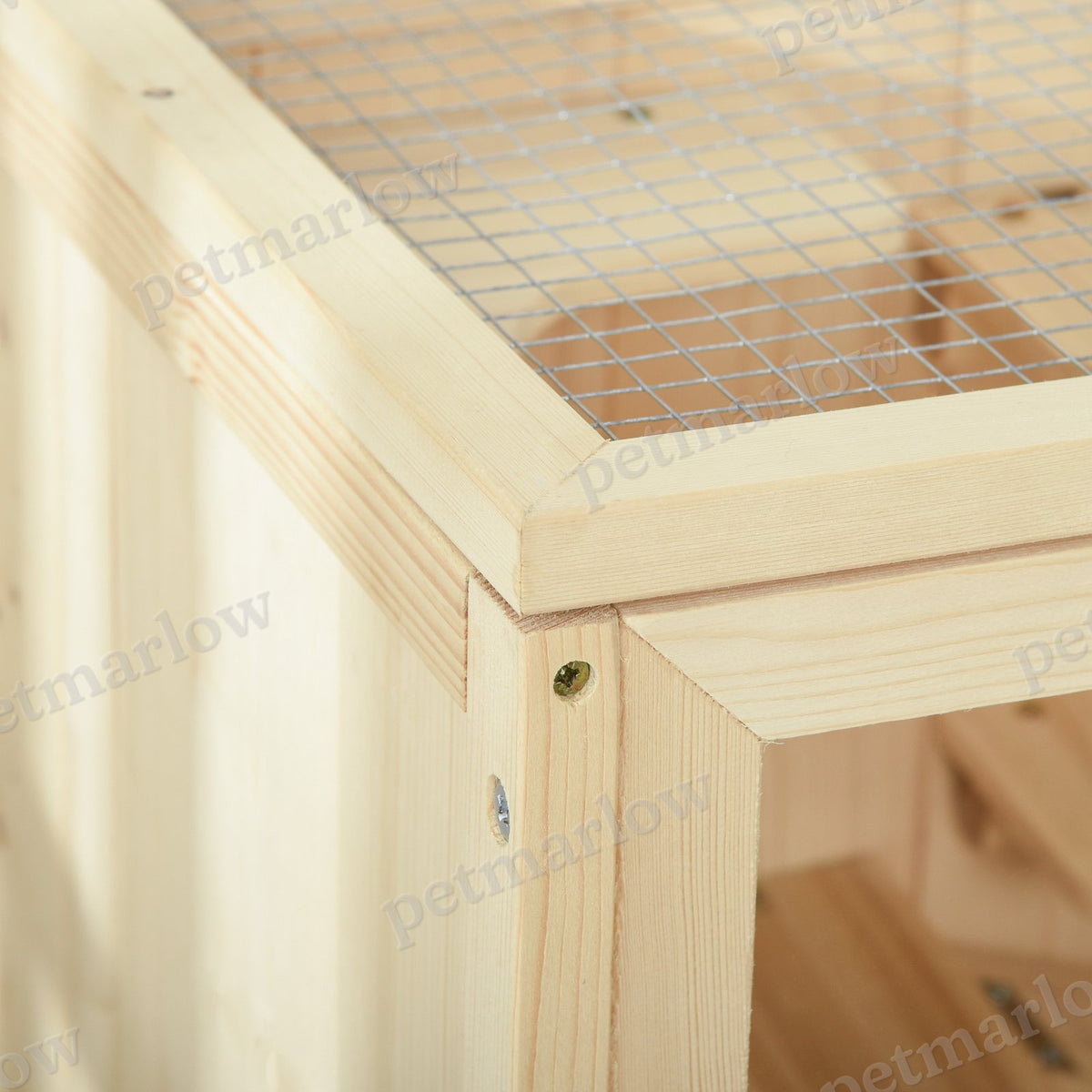 3-Tier Wooden Hamster Cage with Openable Top and Front Door – view 4