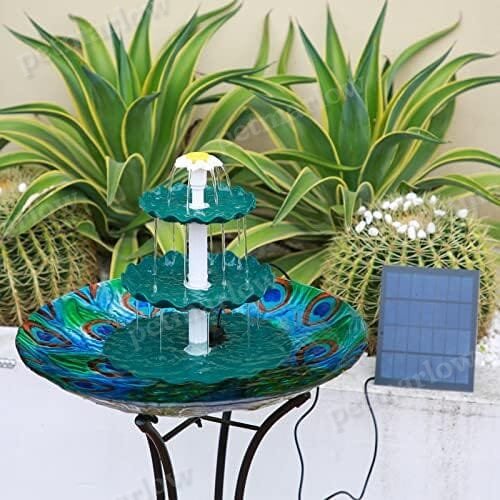 3 Tiered Bird Bath with 3.5W Solar Pump DIY Solar Fountain – view 3