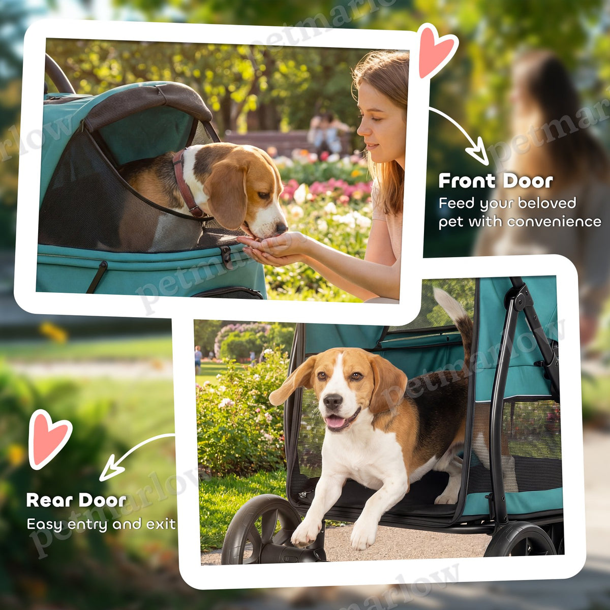 3 Wheel Pet Stroller for Medium Dogs – view 6