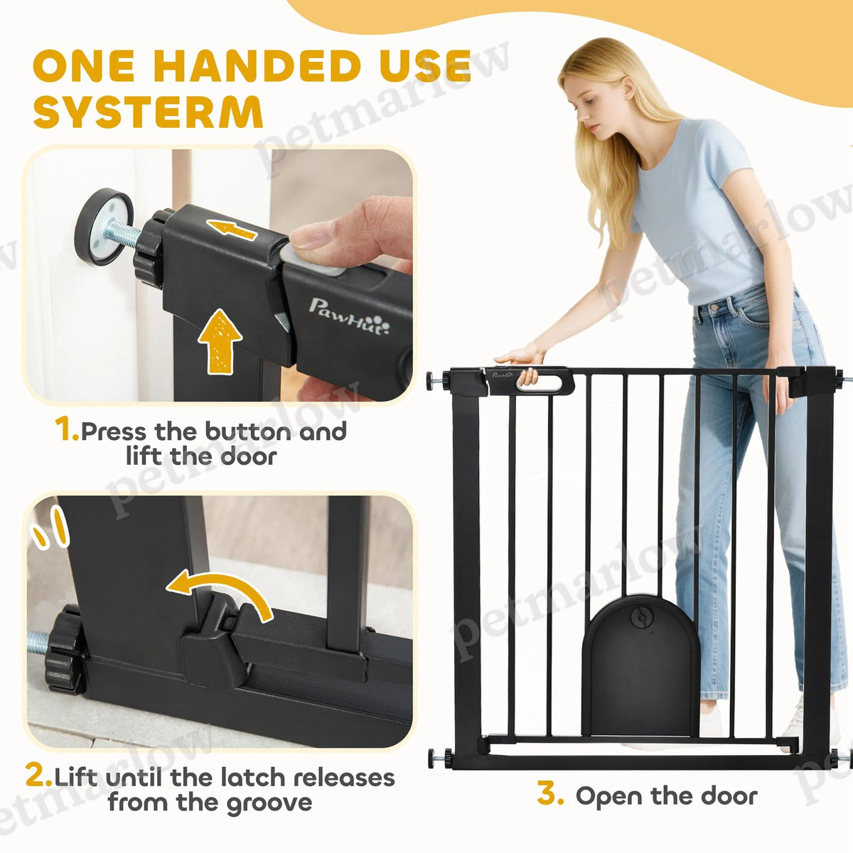 30" Extra Wide Dog Gate with Small Door – view 6