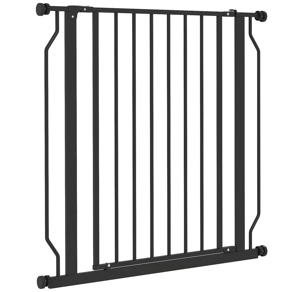 30"-34" Easy Install Pet Gate w/ Door – Black