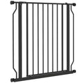 30"-34" Easy Install Pet Gate w/ Door – Black