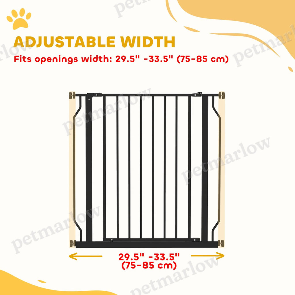 30"-34" Easy Install Pet Gate w/ Door – view 3