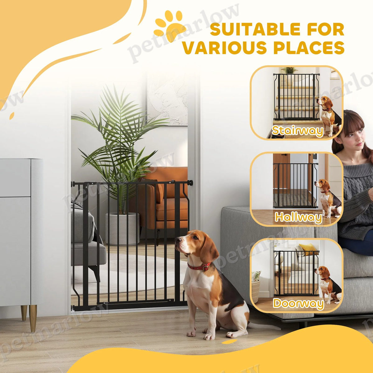 30"-34" Easy Install Pet Gate w/ Door – view 6