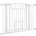30" Extra Wide Walk Through Dog Gate – White / 800x760x70 mm