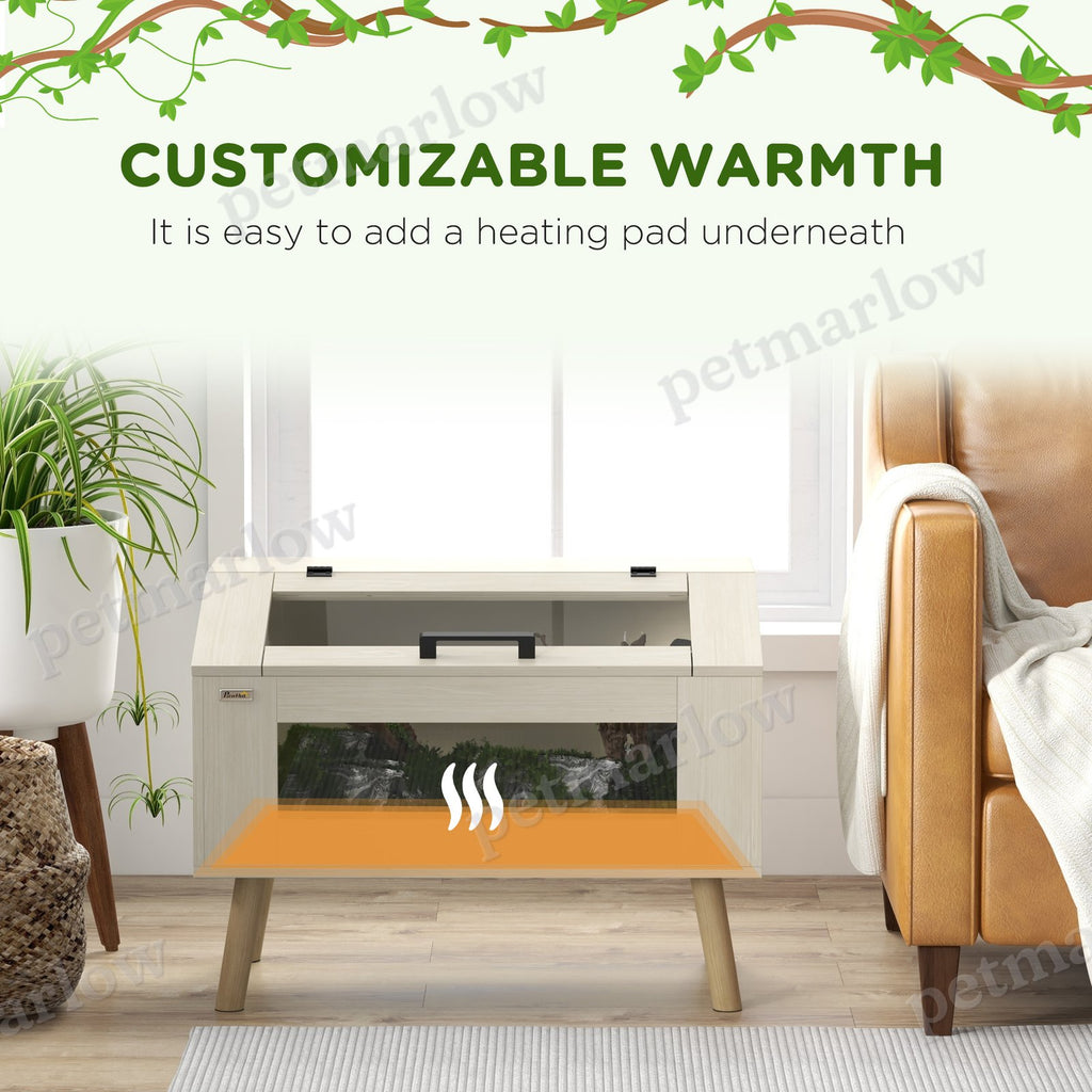 30 Gallon Reptile Tank with Open Top and Glass Windows – view 6