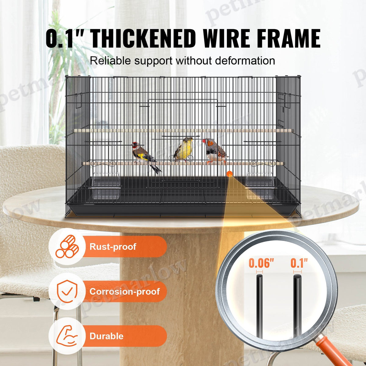 30 Inch Bird Cage for Parakeets and Small Birds – view 4