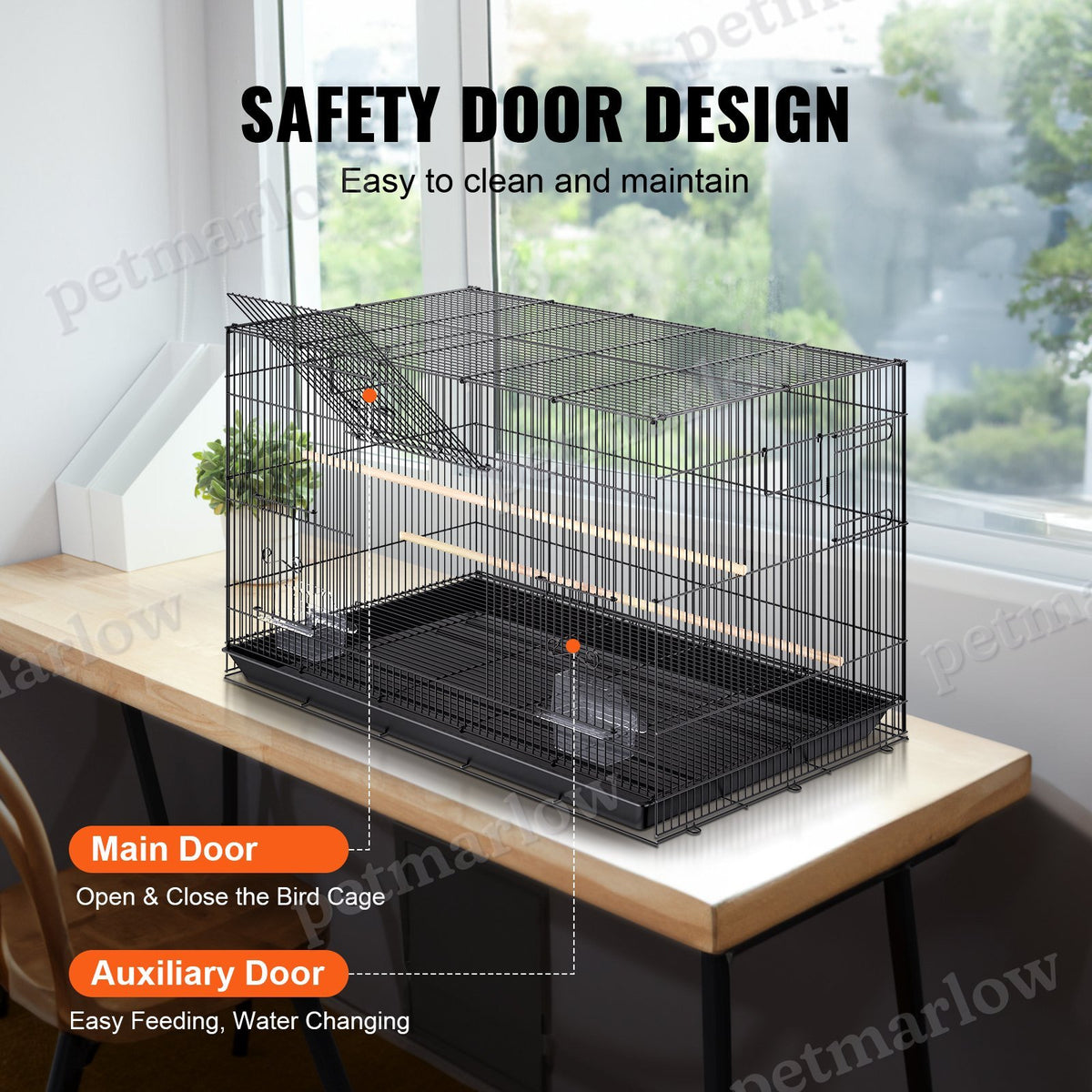 30 Inch Bird Cage for Parakeets and Small Birds – view 5