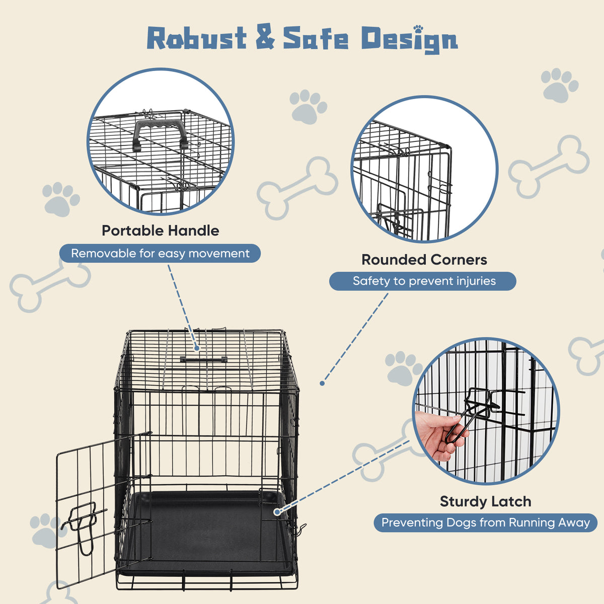 24-30 Inch Single Door Dog Cage – view 7