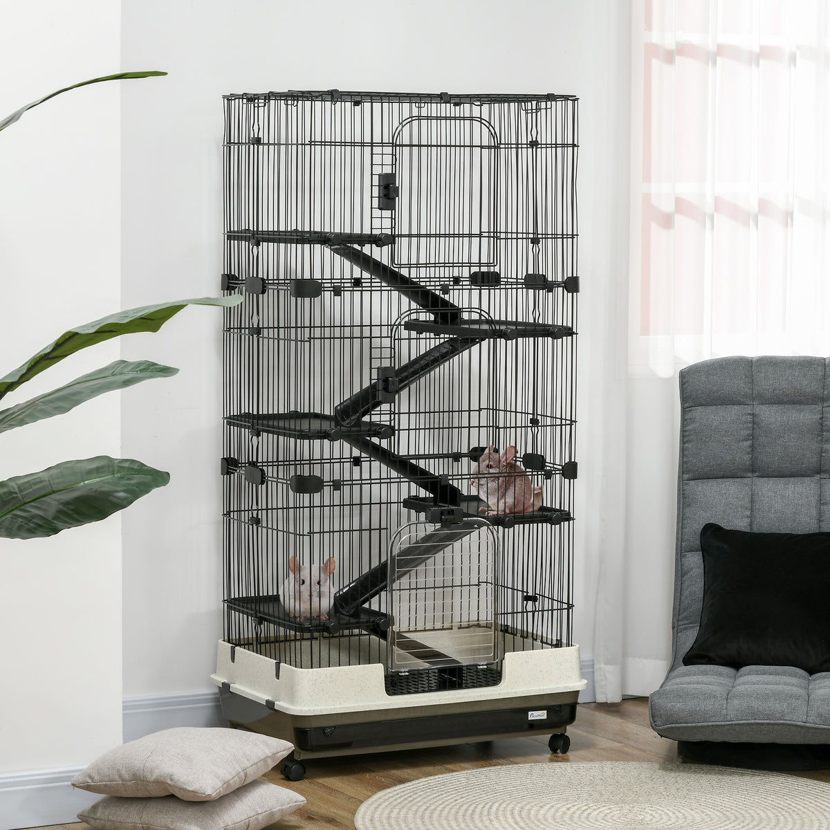 6-Level Small Animal Cage for Rabbits and Ferrets – view 9