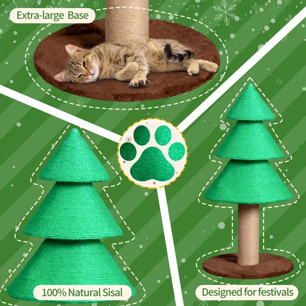 31.5in Christmas Tree Cat Scratcher