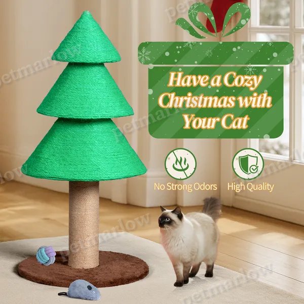 31.5in Christmas Tree Cat Scratcher – view 4