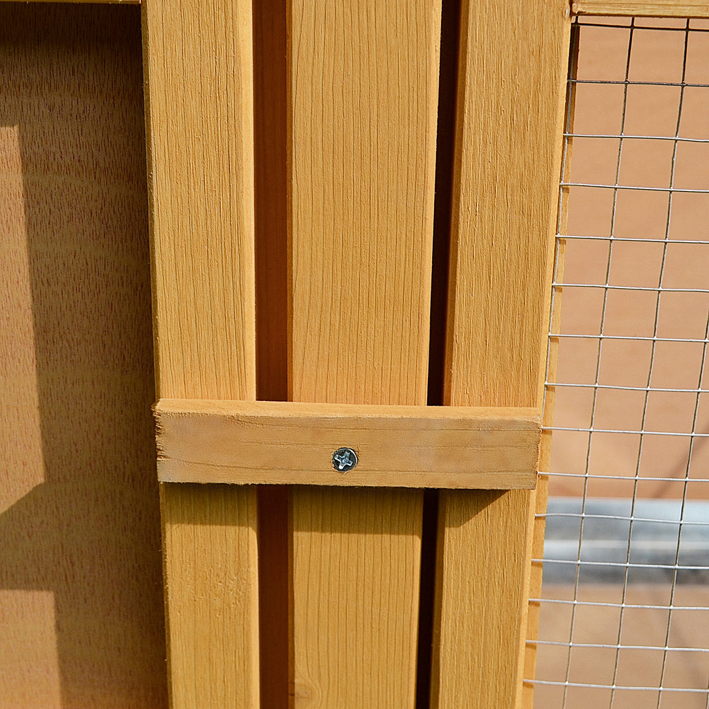 Wooden Rabbit Hutch with Openable Roof for Small Animals – view 7