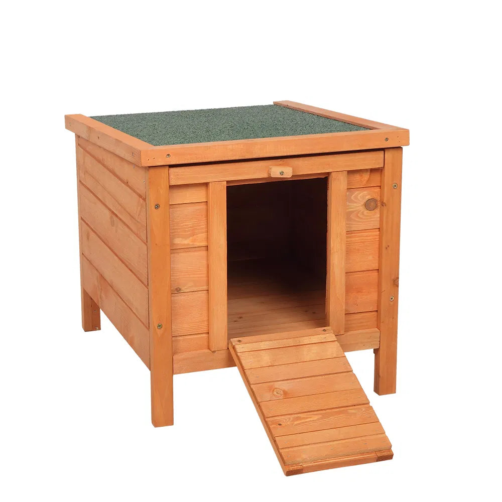 Cedar Wood Hutch with Waterproof Asphalt Roof for Small Pets – view 7