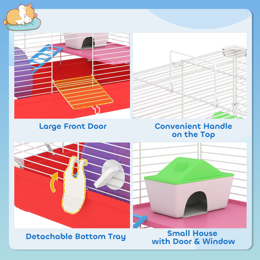 Hamster Cage with Exercise Wheel and Accessories – view 9