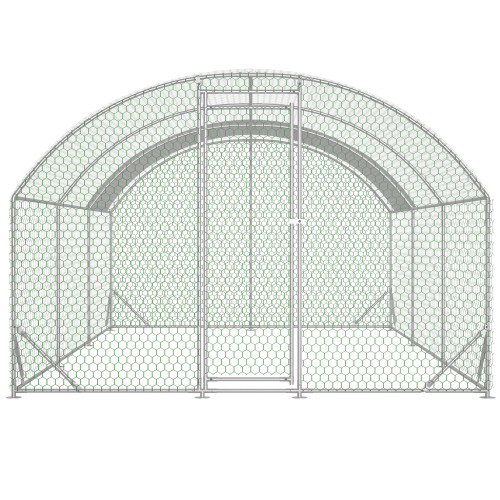 Large Metal Chicken Coop with Waterproof Cover for Poultry – view 10
