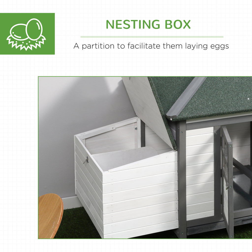 Wooden Chicken Coop with Nesting Box for Backyard Poultry – view 8
