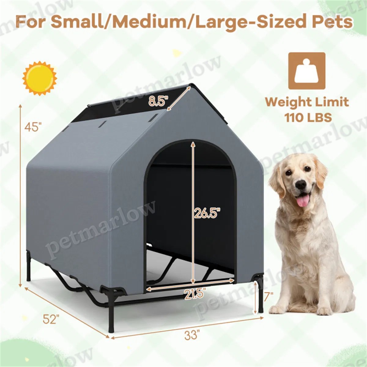 Elevated Pet House with Windows for Comfort and Protection – view 5